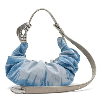 Diesel Shoulder Bags, female, Blue, Size: ONE SIZE Grab-D Hobo S