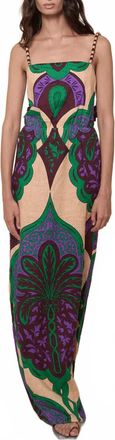 Johanna Ortiz Lucky Charm Maxi Dress In Emerald Purple