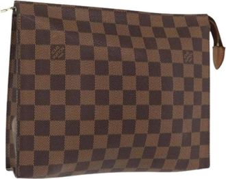 Louis Vuitton Pre-owned Pouch - Dames - Vintage Clutch - Bruin - ONE Size - Leer - Vintage