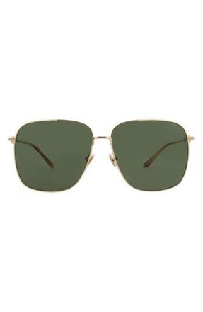 Valentino 61mm Novelty Aviator Sunglasses in Gold Gold Green at Nordstrom Rack