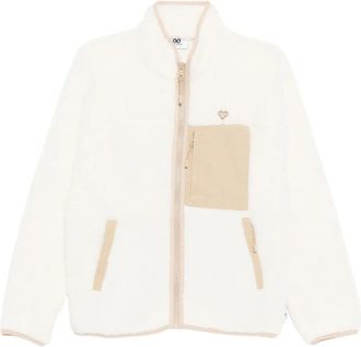 Chocoolate logo-plaque fleece jacket - women - Polyester - S - Neutrals