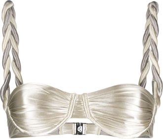 Isa Boulder Tone Ruched Bikini Top - Womens - Elastane/Nylon/Polyamide