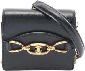 Celine Pre-owned Maillon Mini Triomphe Leather Shoulder Bag - - Pre-owned - Donna - Nero - ONE SIZE