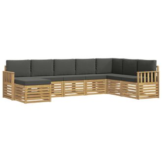 vidaXL Conjunto De Sof&aacute;s De Exterior 8 Pcs Blanco Y Antracita Vidaxl