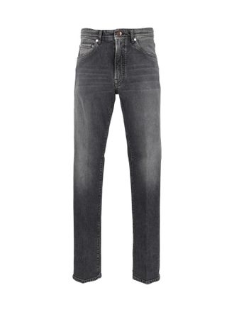 PESERICO Black Wash Five-Pocket Straight-Leg Pants