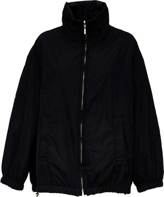 Max Mara Jassen, Dames, Zwart, XS, Polyester, Reversible Padded Bomber