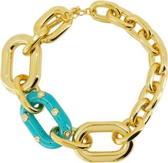 Paco Rabanne Necklaces, female, Yellow, Size: ONE SIZE XL Link Palm Springs Necklace