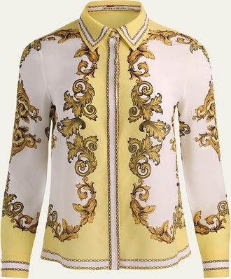 Alice & Olivia Willa Placket Top