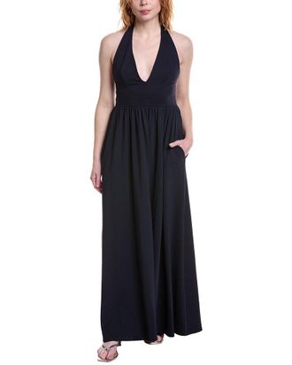 Susana Monaco Halter Gathered Maxi Dress