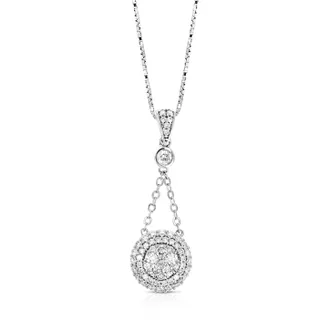Vir Jewels 3/4 cttw Lab Grown Diamond Pendant Necklace in Sterling Silver with Chain For Women