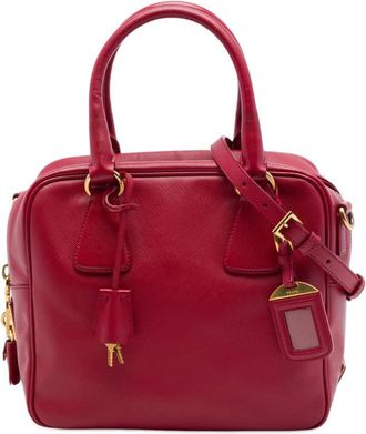 Prada Pre-owned Prada Small Saffiano Square Bauletto Satchel Ladies P5ZHSZN3VSEPO1LB