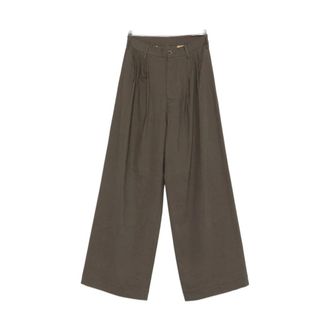 Uma Wang Wide Trousers, female, Gray, Size: S Paella Trousers