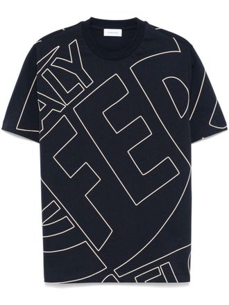 Ferragamo T-shirt con stampa grafica - Blu