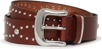 Sanctuary Womens Rowan Studded Belt In Mahogany