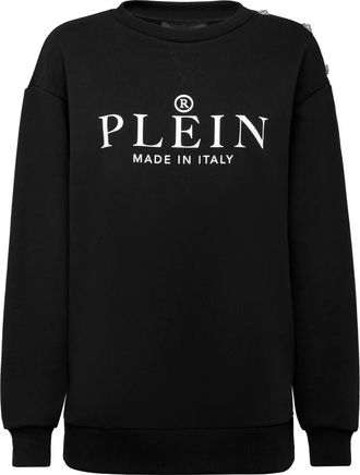 Philipp Plein Sweatshirt LS Iconic Plein - Dames - Sweatshirts - Zwart - M - Katoen - Hoodies & sweatvesten