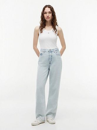 Tommy Hilfiger Vaqueros rectos ajustados de talle alto