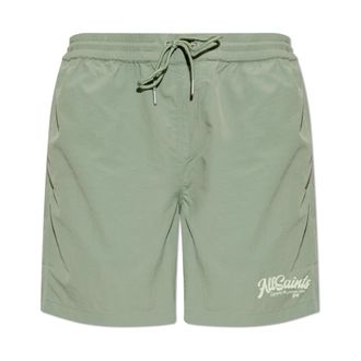 AllSaints Beachwear, male, Green, Size: XL Odyssey Slim Fit Swim Shorts