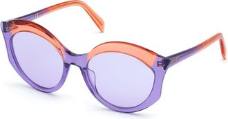 Pucci Emilio Pucci EP0146 83Y Womens Sunglasses Purple Size 56