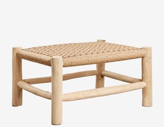 Sklum Mesa De Centro Para Jard&iacute;n Rectangular 80x60 Cm En Madera De Teca Bientina Sklum