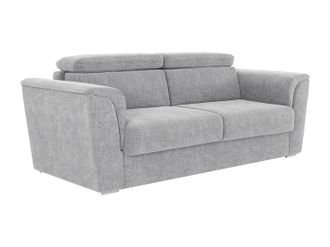 Vente-Unique Divano Letto 4 Posti Express In Tessuto Testurizzato Grigio Chiaro Letto 160 Cm Materasso 14 Cm - Rizora