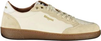 Blauer Leren Sneaker - Heren - Sneakers - Veelkleurig - 41 EU - Leer - Schoenen