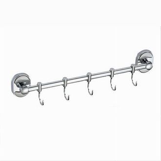 Trade Shop Trade Shop - Porta Asciugamani Maniglia Appendino 5 Ganci Fissaggio A Parete Bagno Oval 52006