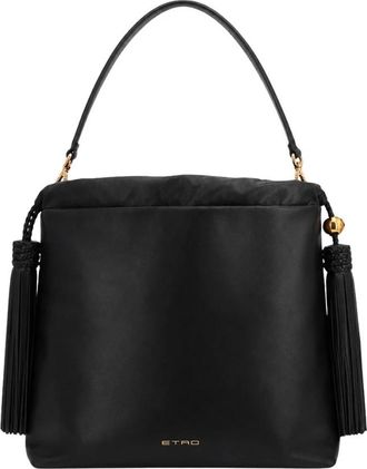 Etro Tassen, Dames, Zwart, ONE Size, Leer, Kalispera Medium Bag