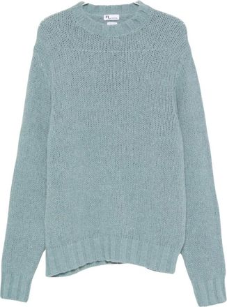 Doppiaa Aappio trui met ronde hals - Heren - Truien - Blauw - Maat: L Wol