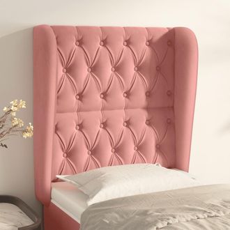 vidaXL Cabecero Con Orejas De Terciopelo Rosa 83x23x118/128 Cm Vidaxl