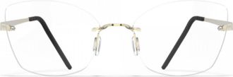 Blackfin Bf1074 Aero Loop B3-P2 Rimless Gold Eyeglasses with Adjustable Nose Pads