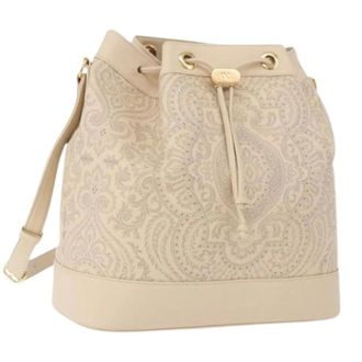 Valentino Tweedehands leren schoudertassen - Dames - Pre-owned - Beige - Maat: ONE Size Leer