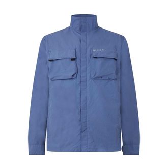 Nicce London Heren Statlo Nylon Overhemd (Blauw)