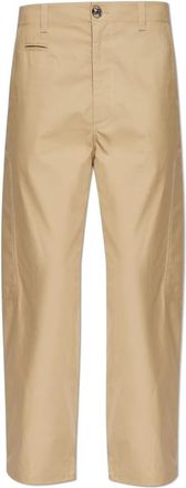 Moschino Cargo Broeken - Dames - Straight fit broeken - Beige - S - Katoen - Broeken