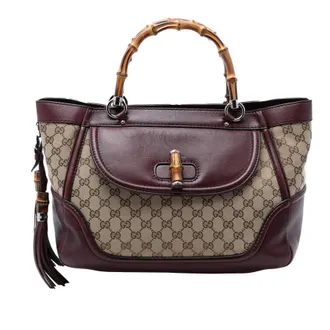 Gucci Pre-owned Gucci Medium GG Canvas New Bamboo Tassel Tote Ladies 4UDNZF60OU558BLF