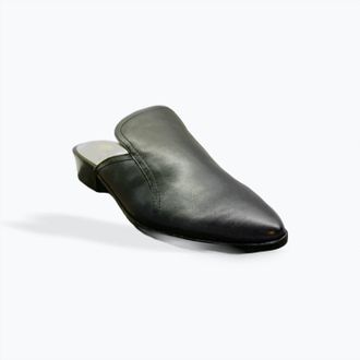 42 Gold Womens Soft Leather Mule In Black