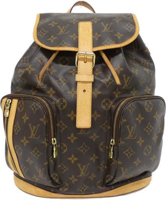 Louis Vuitton Monogram Marron Coated Canvas Backpack (Pre-Owned)
