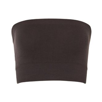 Wolford Cropped Strapless Merino Top - female - Wolford - Sleeveless Tops - Brown - XS - Tops