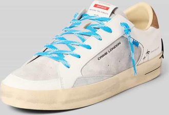 Crime London Sneaker aus Leder mit Label-Details in Weiss, Gr&ouml;&szlig;e 46