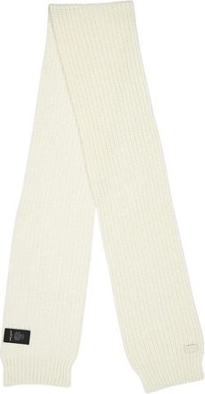 Saint Laurent Accessoires, Dames, Wit, ONE Size, Kasjmier, Gebreide Signature Kasjmieren Sjaal