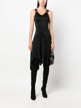 Bally Abito midi con placca logo - Nero