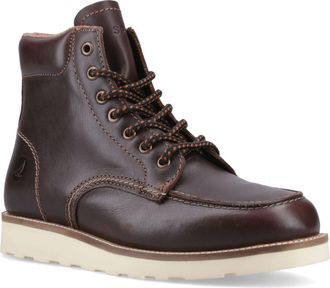 Sperry Top-Sider Boston Leather Mens Chocolate Ankle Boots - Size UK 12