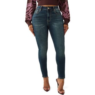 True Religion Halle Skinny Jeans in Medium Amber Nights Wash at Nordstrom Rack, Size 29
