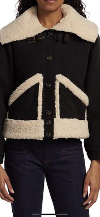 The Great. Womens Peak Coat In Black