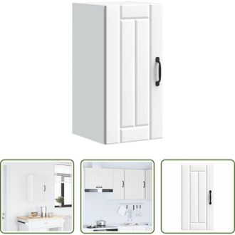 vidaXL vidaXL Armadietto a parete - Pensile da Cucina Lucca Bianco in Legno Multistrato