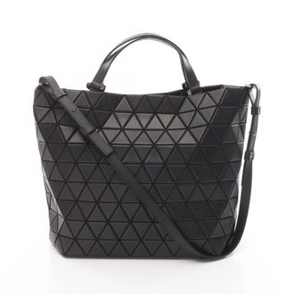 Issey Miyake Black Coated Canvas Handbag Tote Bag (Pre-Owned)