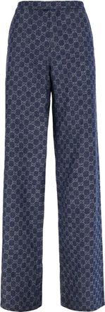 Gucci Jeans, Dames, Blauw, XS, Wide Jeans