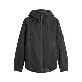 C.P. Company Light Jackets, male, Black, Size: M Pro-Tek Hooded Padded Jacket