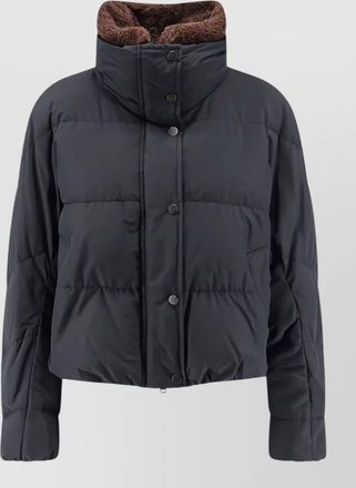 Brunello Cucinelli down cropped quilted puffer jacket