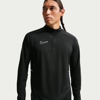 Nike Mens Academy Dri-FIT Soccer Drill Top in Black | HJ3783-010