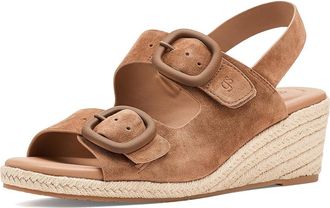 Gentle Souls Greca Womens Wedge Shoes Luggage Suede : 9.5 M, Leather